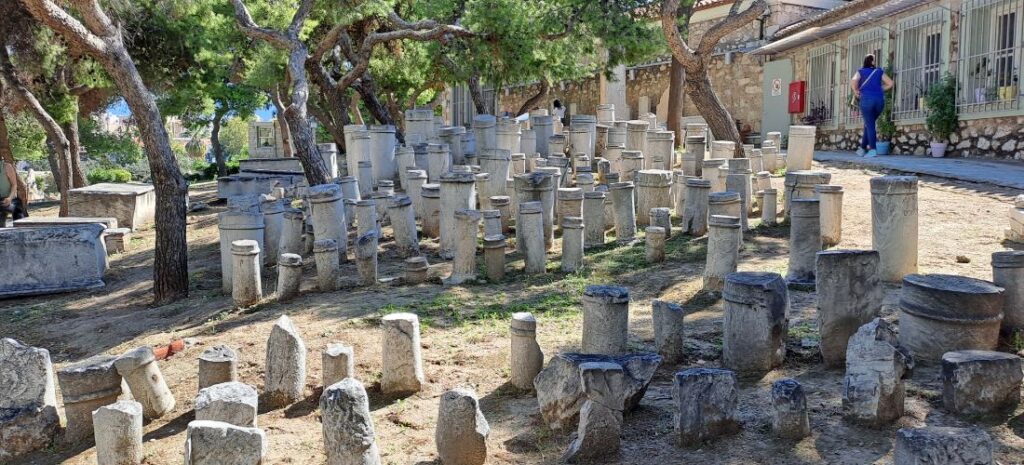 Gravestones outside the Museum of Keramikos in Athens