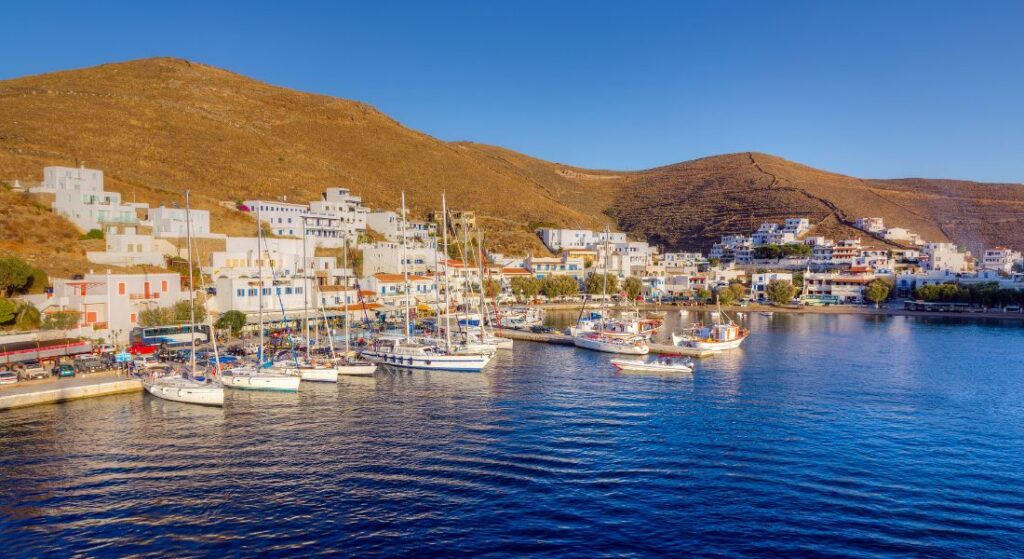 Merichas port in Kythnos Greece