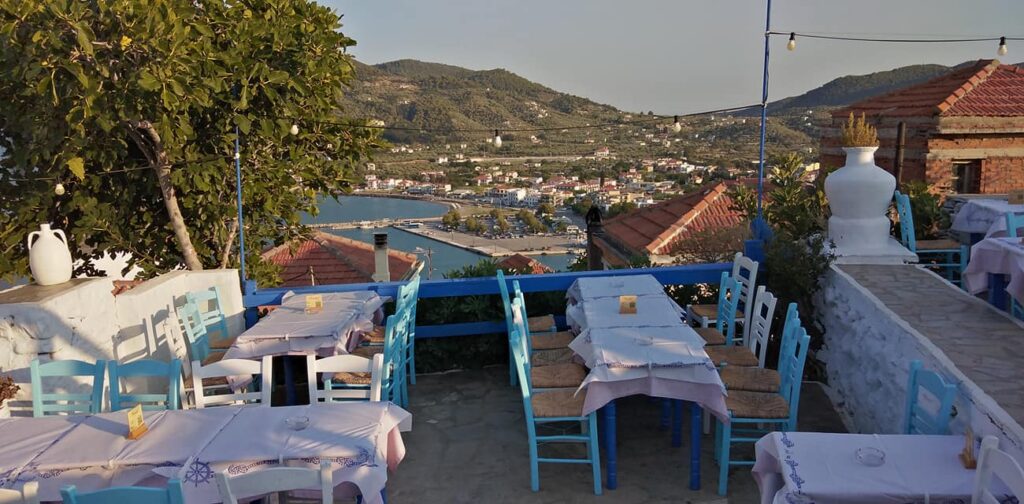 Anatoli tavern in Skopelos Greece Castle