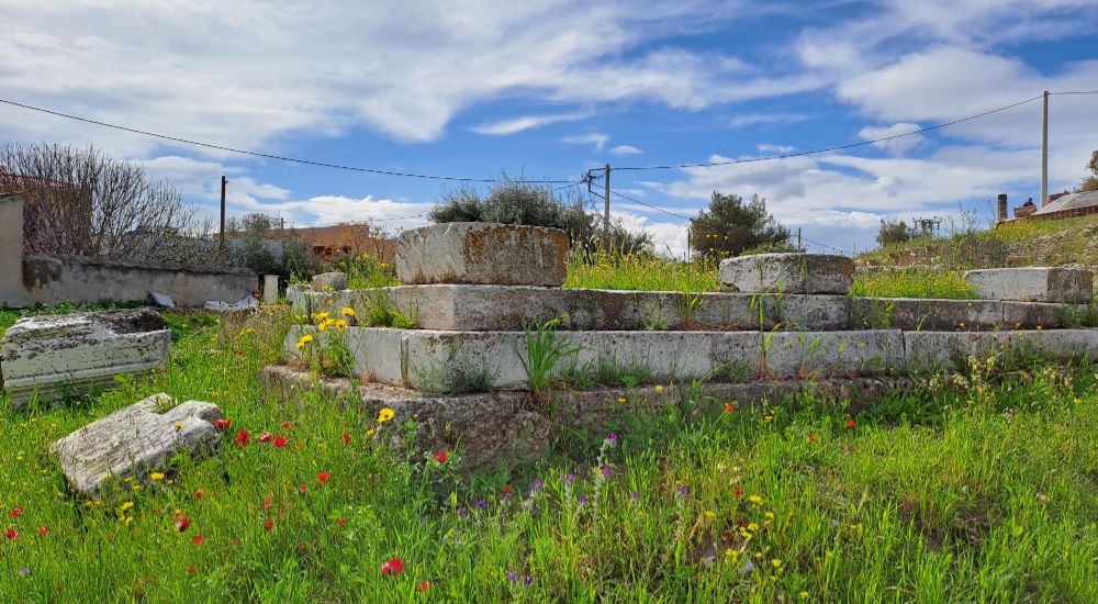 Eleusis ruins in spring. Eleusis.