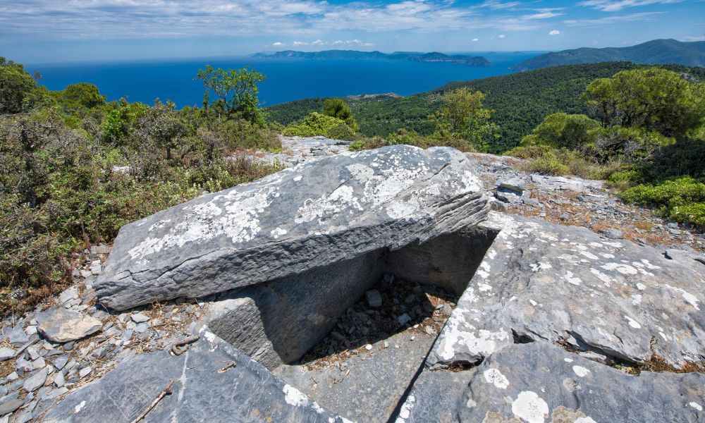 Sentoukia tombs in Skopelos Greece