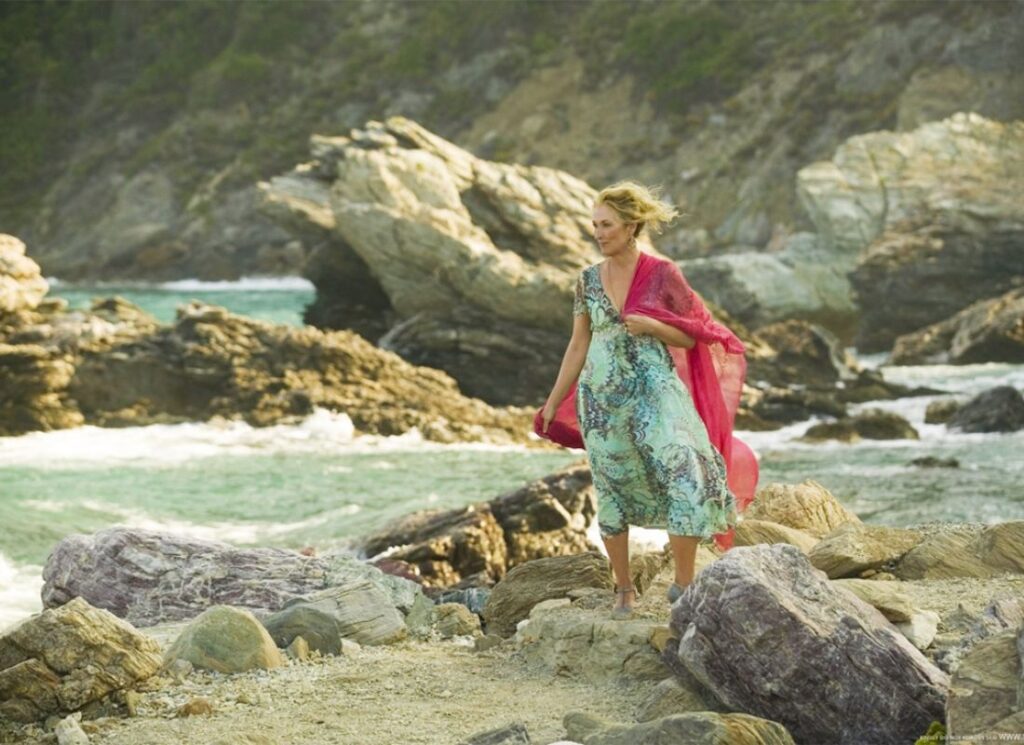 Meryl Streep in Skopelos filming Mamma Mia