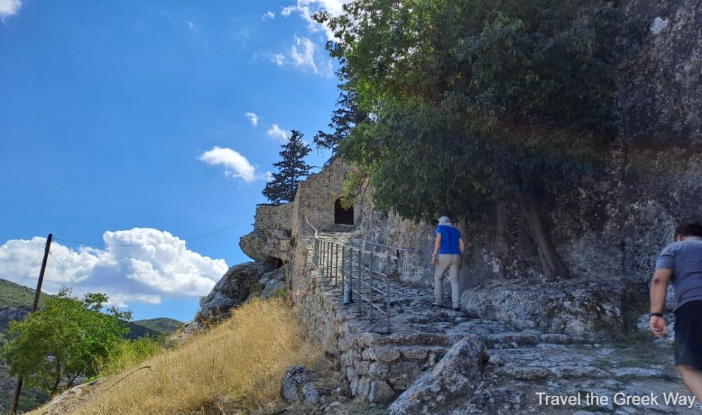 Entrance in Panagia of the Rocks  Nemea Greece