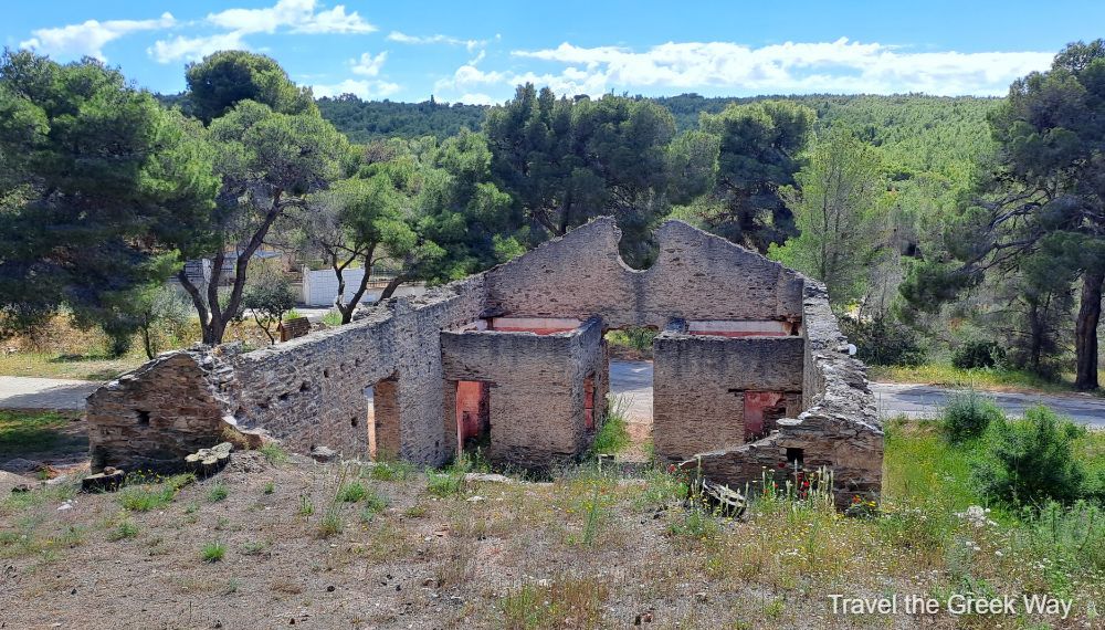 Ruins of a mining building in Lavrio Port