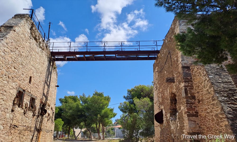 Serpieri mining Buildings in Agios Konstantinos in Lavrio Port