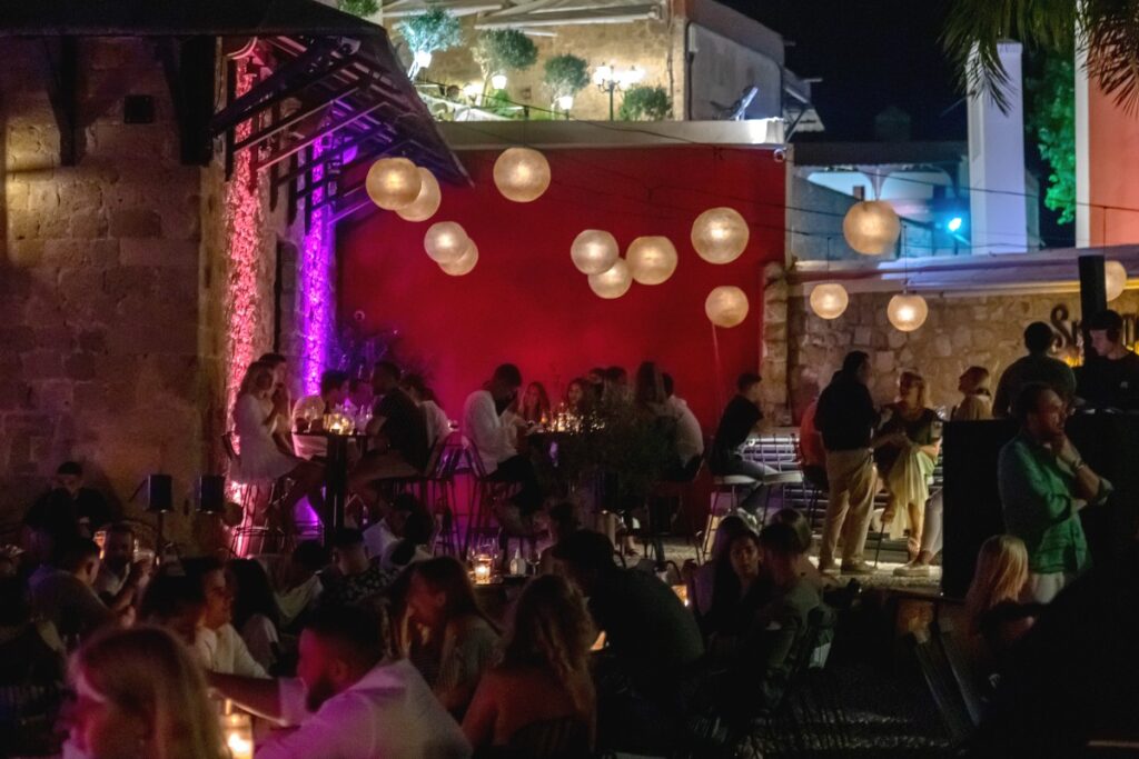 Greece in June, nightlife bar