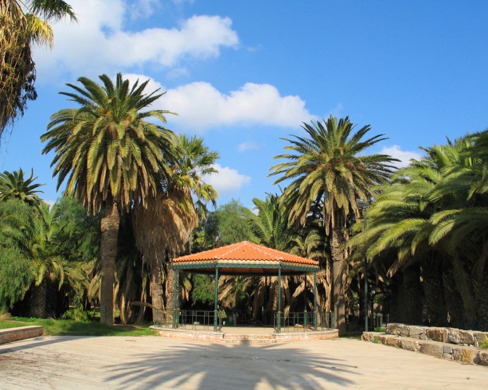 Kiosk at the Palm Forest in Lavrio Greece