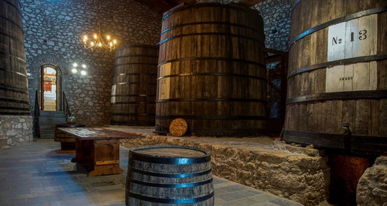 Things to Do in Samos Greece, Wine Museum with huge barrels