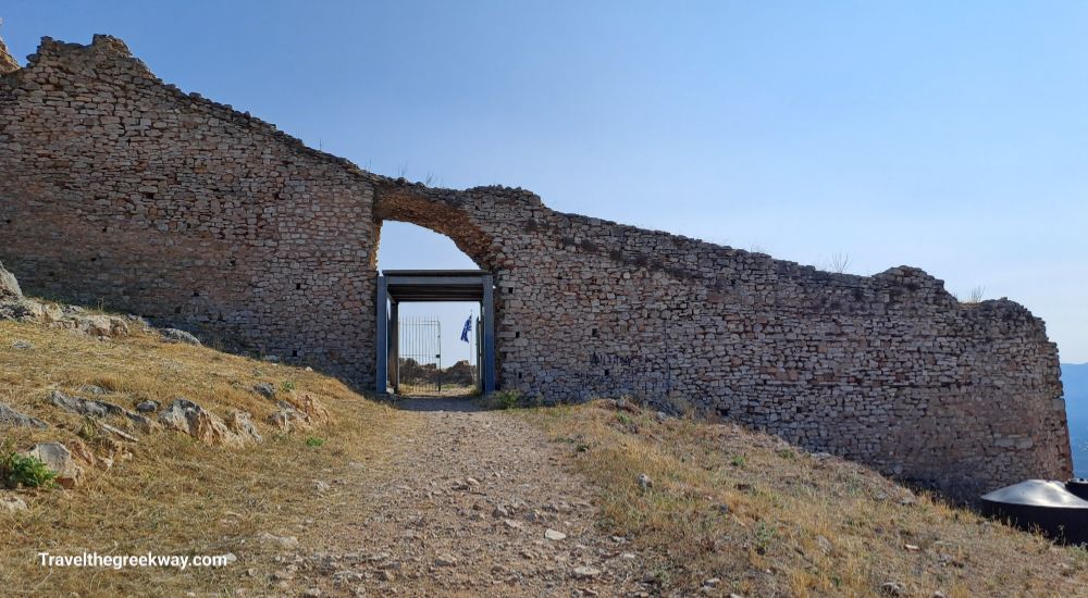 The entrance to the Larisa Castle of Argos Greece.