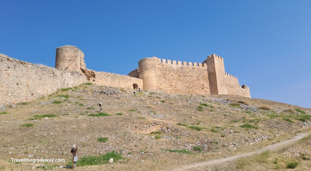 The external walls of the Larisa Castle of Argos Greece.