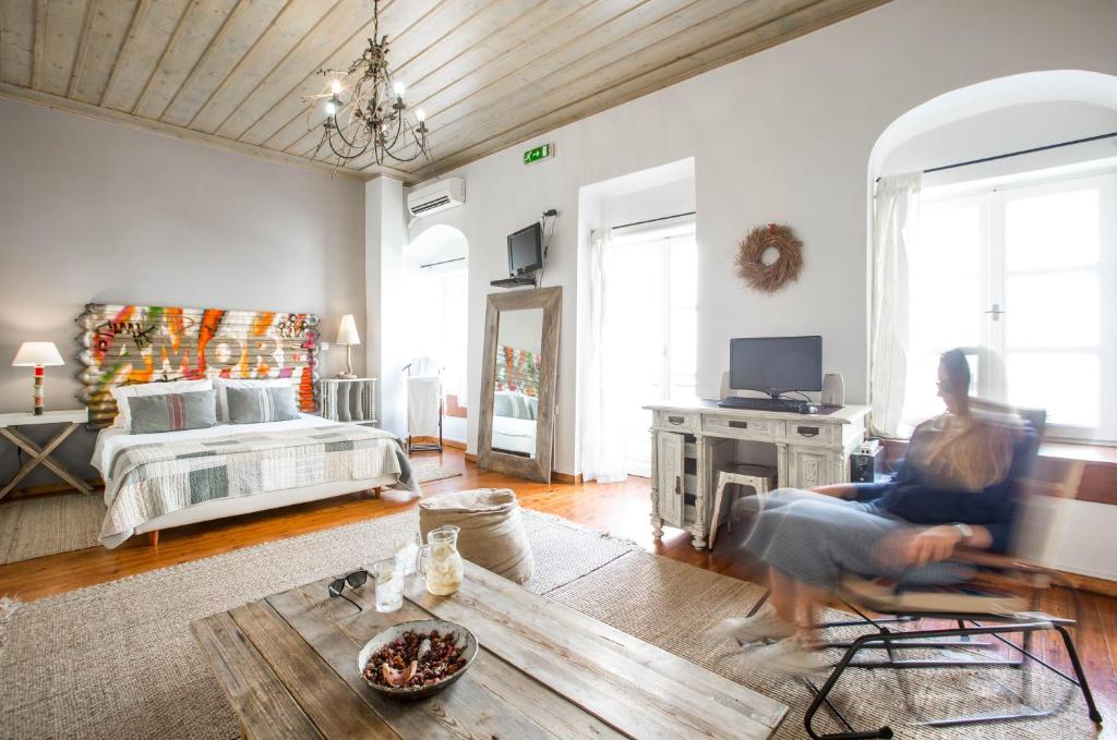 The beautifully decorated room of Amymone and Adiandi hotel in Nafplio.