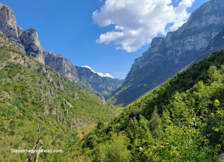 Vikos Gorge in Monodendri Greece. 