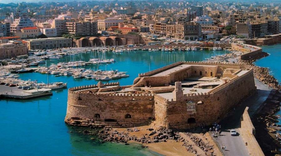 The Venetian Castle in the port of Heraklion in Crete. 