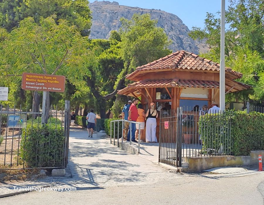 Entrance of the Ancient Corinth in Peloponnese. 