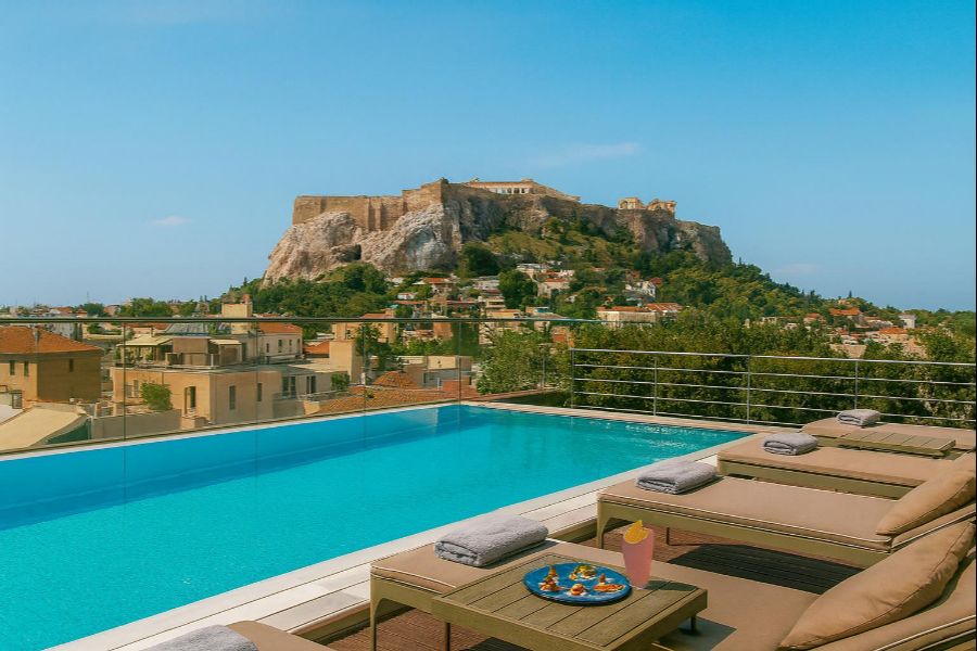 Hotels in Athens With Swimming Pools, Electra Palace Pool.